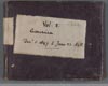 Photographie d’un livre à la couverture de cuir rouge avec une étiquette qui se lit comme suit : 5062, volume 2, Amérique. 1er décembre 1847 au 23 juin 1848.