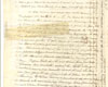 Document manuscrit, écrit en noir et blanc sur du papier jauni. Des notes manuscrites sont visibles dans la marge, ainsi qu’une bande de ruban adhésif.