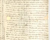 Document manuscrit, écrit en noir et blanc sur du papier jauni. Des notes manuscrites sont visibles dans la marge de gauche.