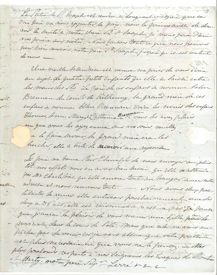 Document manuscrit, écrit en noir et blanc sur du papier jauni.