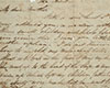 Handwritten letter in black ink on brown and yellowing paper, under heading Ship Achilles.