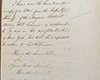 Lettre manuscrite à l’encre noire sur du papier bruni.
